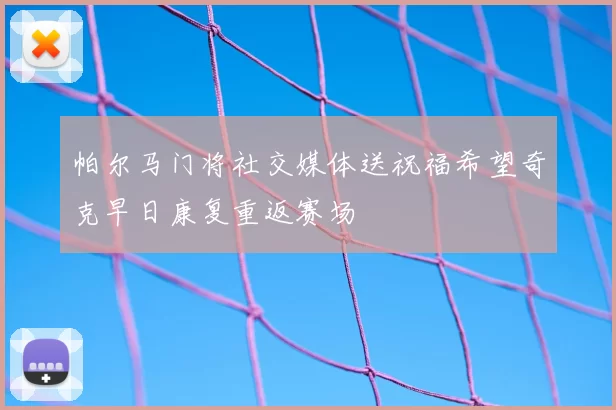 帕尔马门将社交媒体送祝福希望奇克早日康复重返赛场